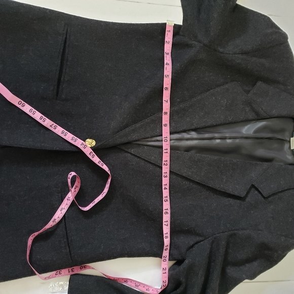 Adolfo International Blazer Black 100% Wool Classic Lined Gold-toned Button sz10 - Picture 8 of 10